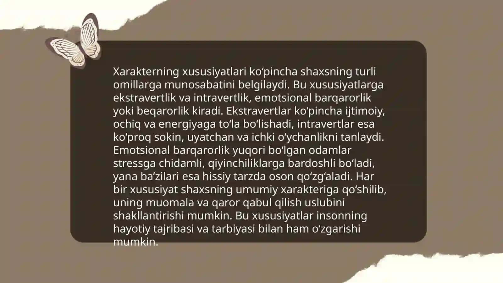 Temperament, xarakter va uning xossalari 4