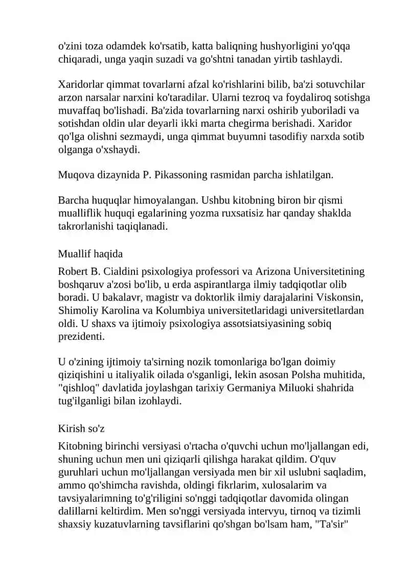 Ta'sir psixologiyasi Robert Chaldini 4