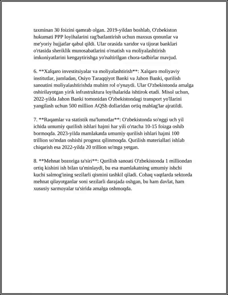 TURKIYADA QURILISH INDUSTRIYASI KORXONA VA TASHKILOTLARINI DAVLAT TASARRUFIDAN CHIQARISH VA HUSUSIYLASHTIRISHNING ASOSIY YOʻNALISHLARI 4