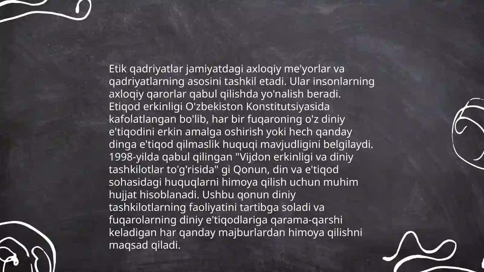 Vijdon va etigod erkinligining ta rifi 4