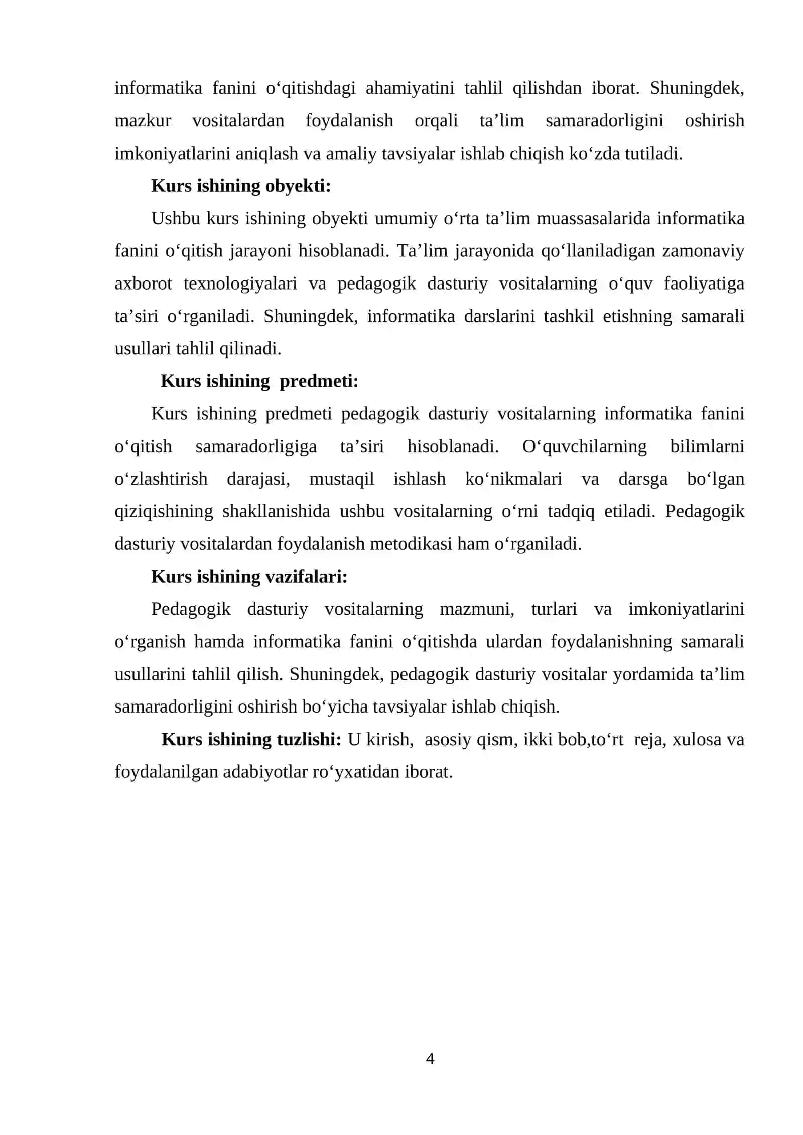 Pedagogik dasturiy vositalarning informatika fanini o'qitish samaradorligini oshirish 4