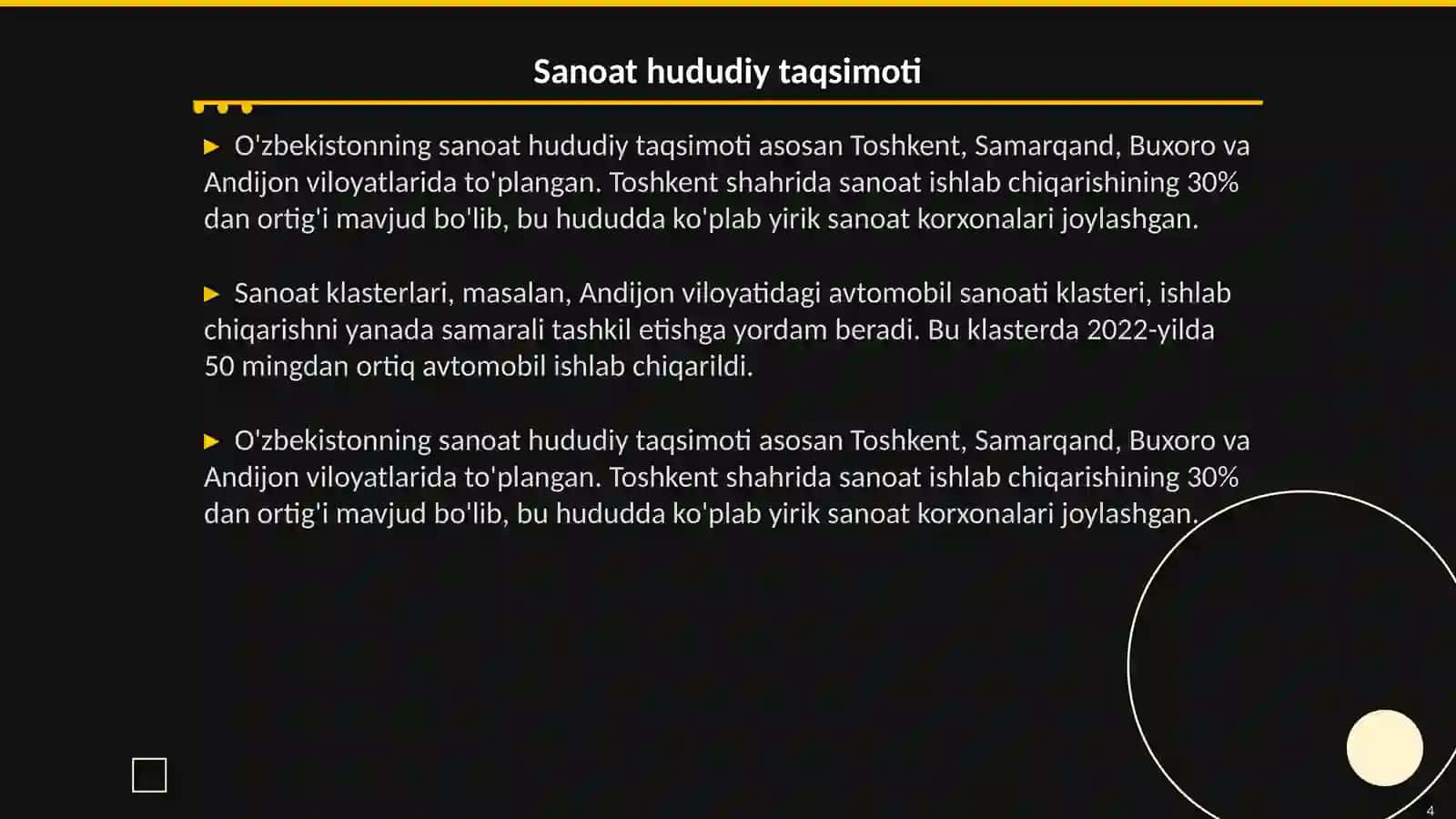 O'zbekistonning sanoat geografiyasi 4