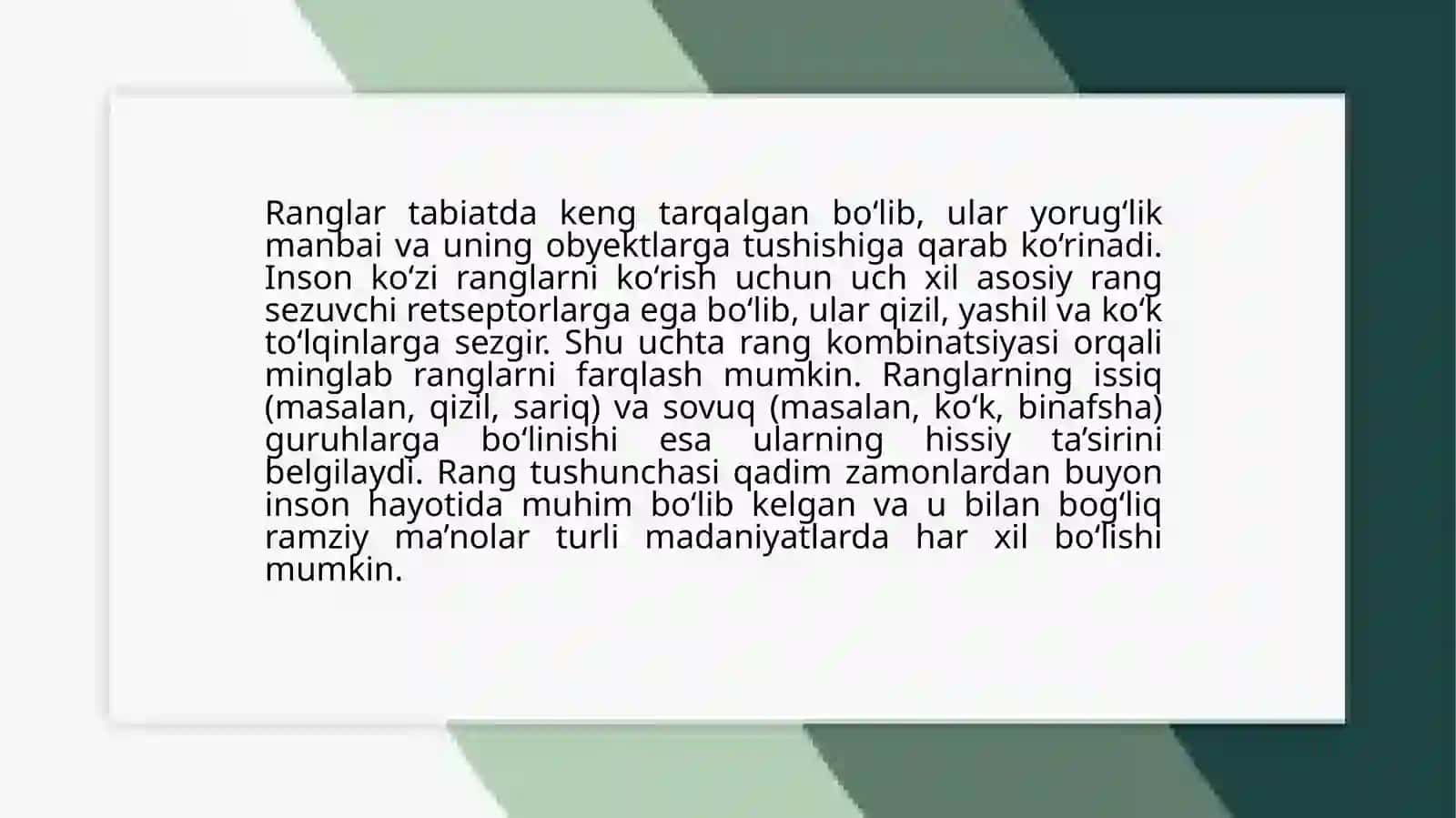 Ranglarhaqida umumiy tushuncha 4