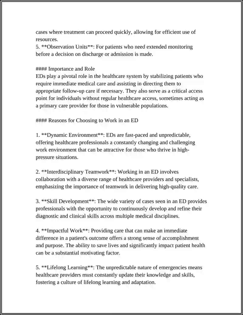 Emergency Department: An Overview 4