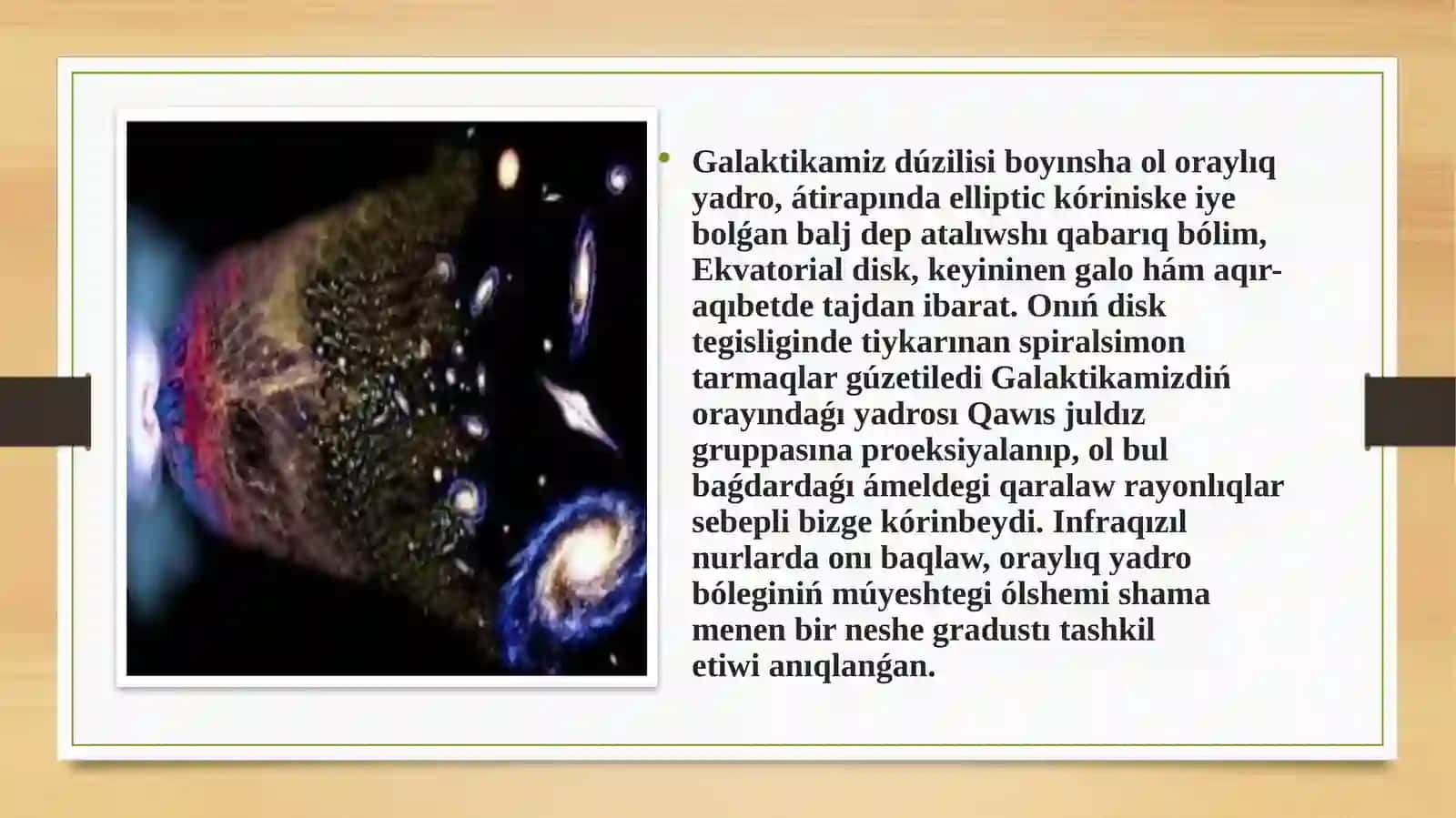 Alemnin payda boliwi ham evolyuciyasi Ulken jariliiw 4