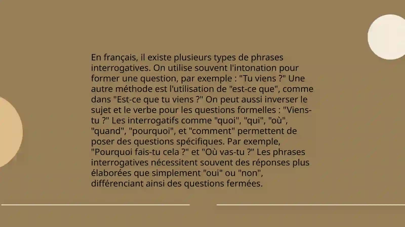 Types selon la structure de la phrase 4