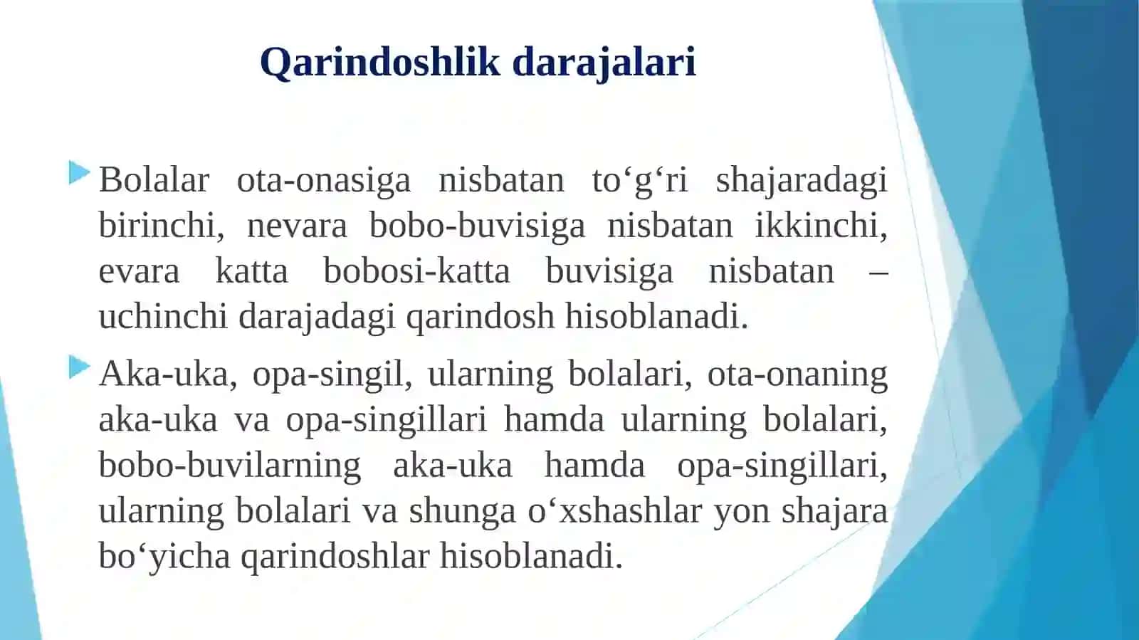 Qon-qarindoshlik tushunchasi 4