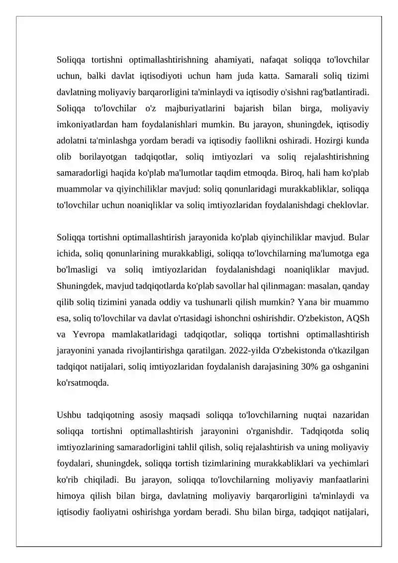Soliqqa tortishni optimallashtirish 4