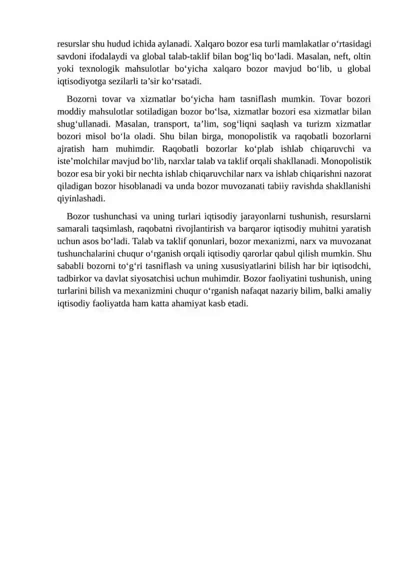 Bozor muvozanati va narx shakllanishi 4