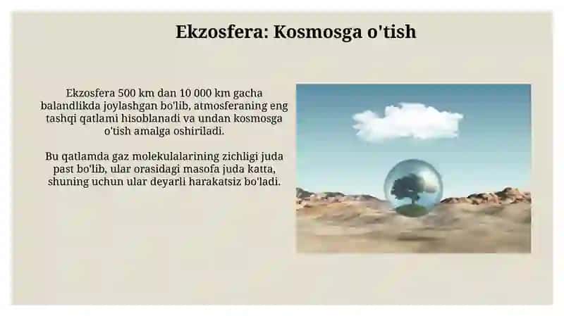 Atmasfera qavatlariga tarif 4