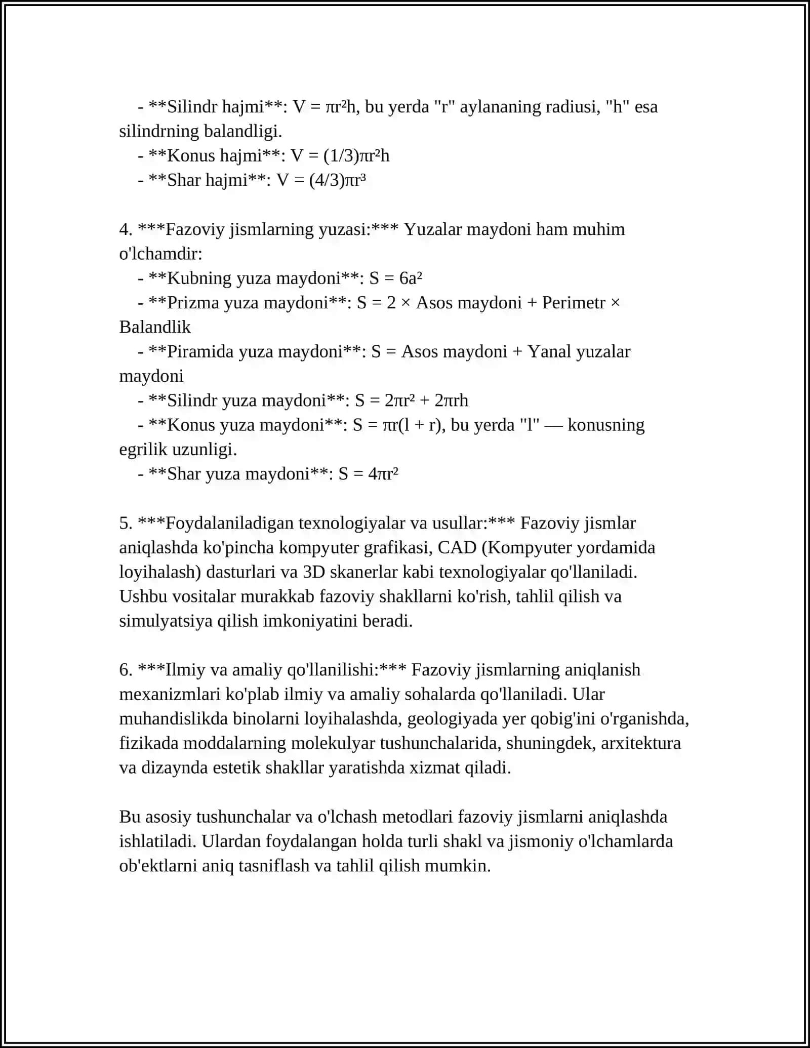 FAZOVIY JISMLARNING TEKISLIK BILAN KESIMLARINI YASASH 4