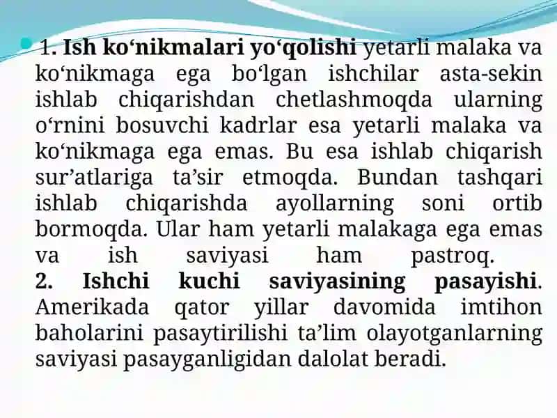 O`SISHNING SEKINLASHISH SABABLARI 4