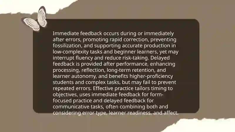 The role of feedback and error correction in language learning 4