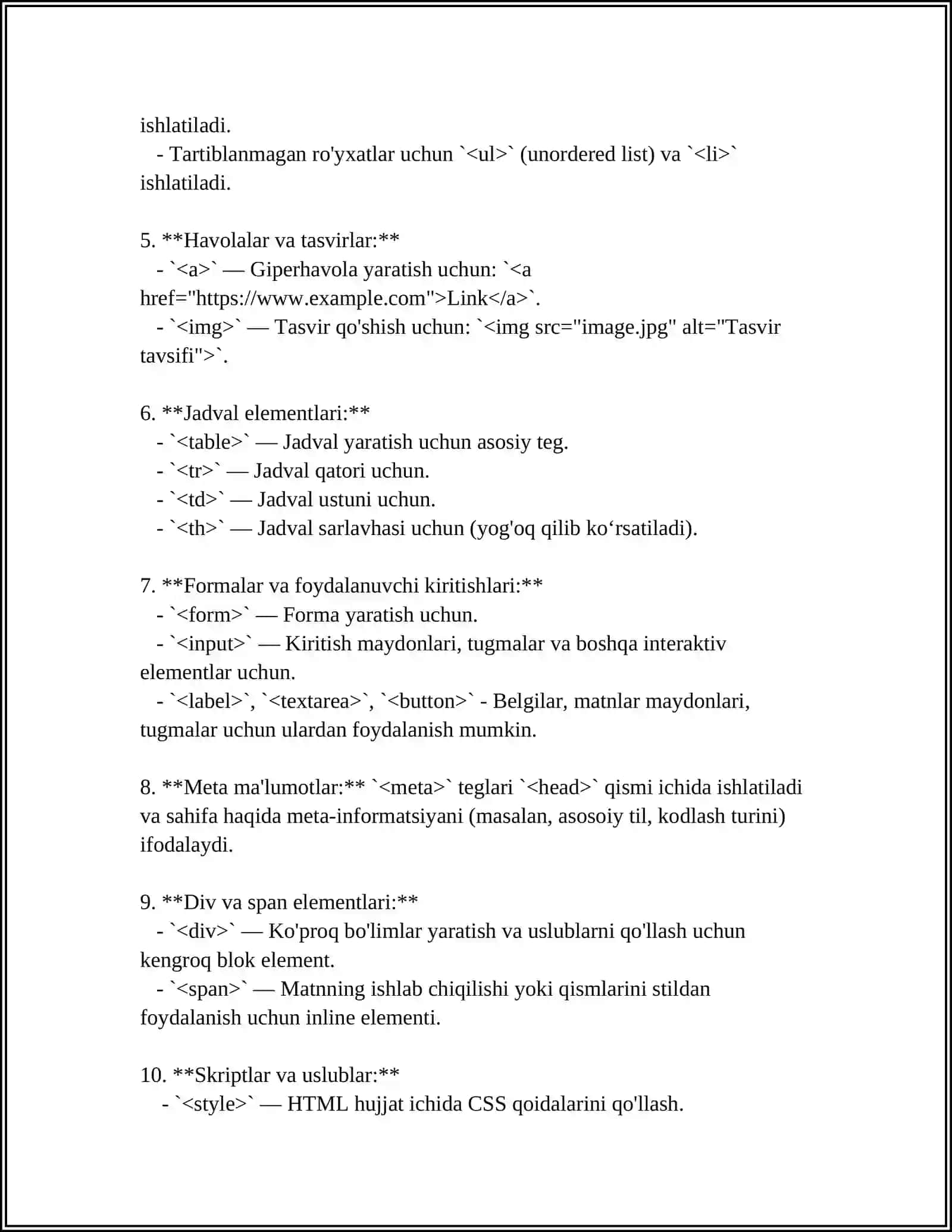 Veb Sahifa Yaratish Texnologiyasi 4
