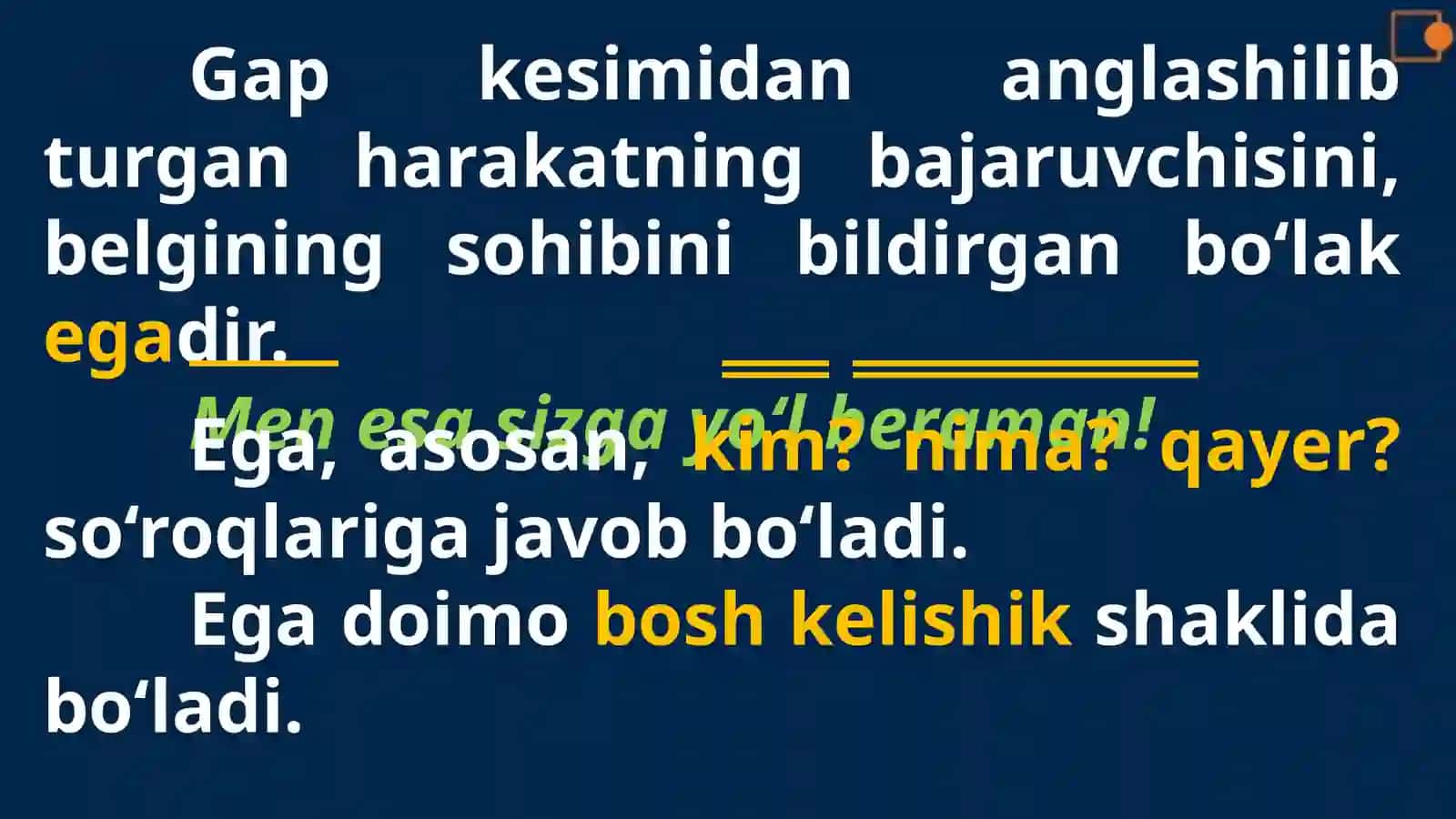 Gapning bosh va ikkinchi darajali bo‘laklari 4