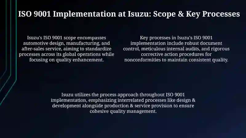 Isuzu's Commitment to Quality: ISO 9001 and Beyond 4