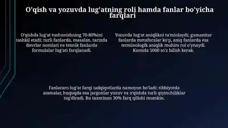 Talabalar leksikasi 4