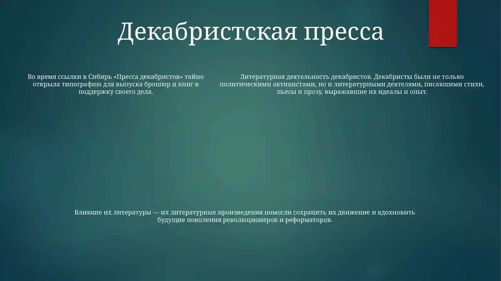 Литературная Деятельность Декабристов 4