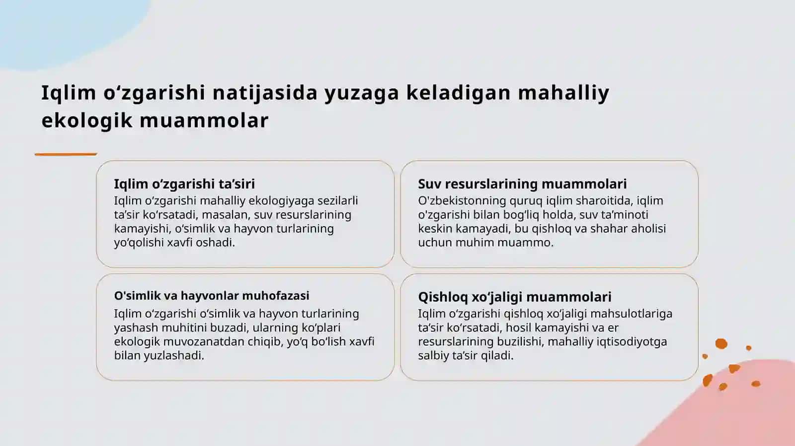 Iqlim oʻzgarishi muammolari 4