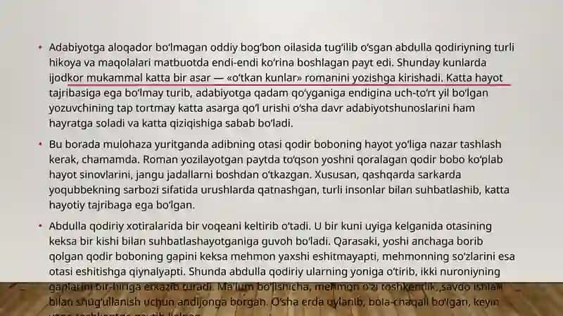 Abdulla Qodiriy romanlariga boshqa ijodkorlarning tavsifi 4