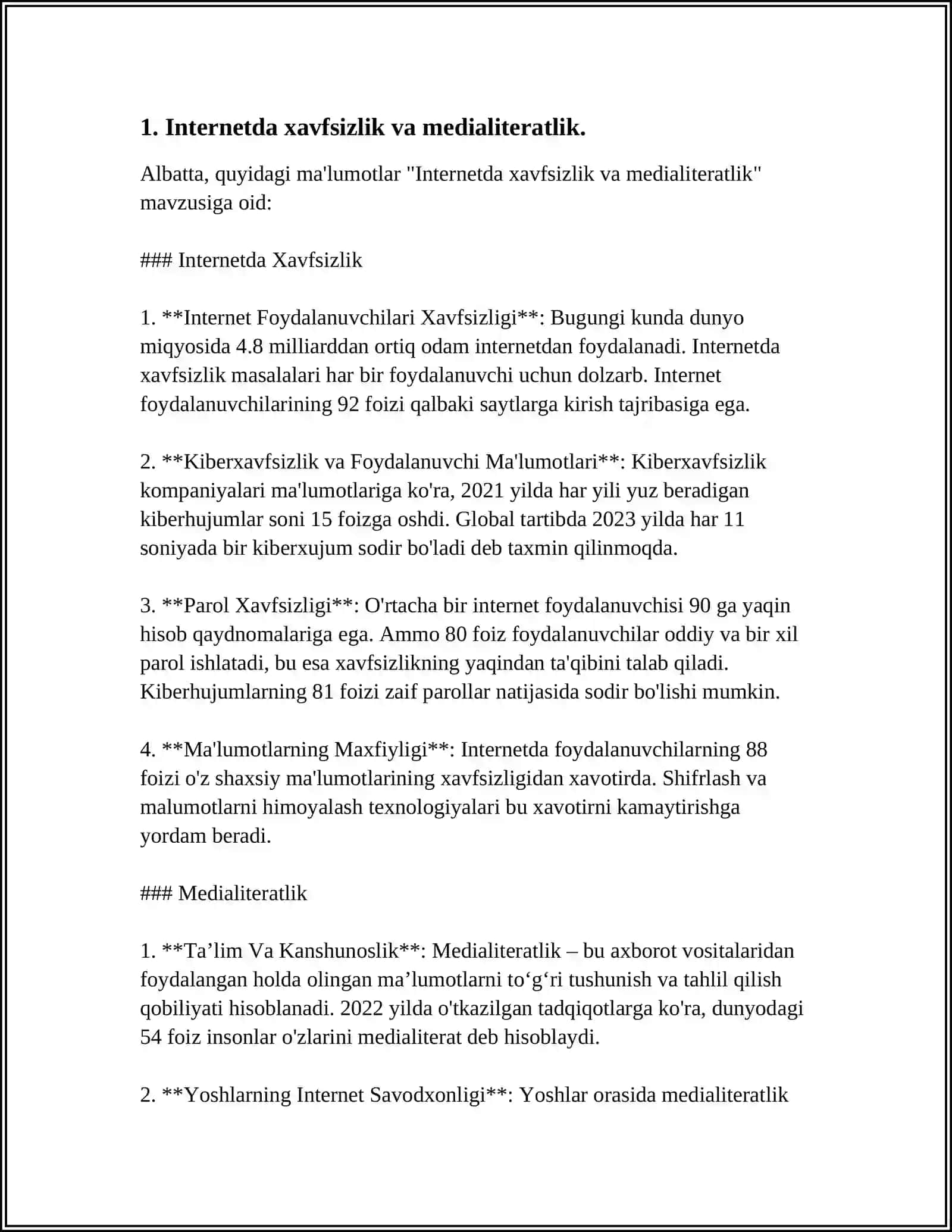 INTERNETDA MEDIATA'LIM VA MEDIASAVODXONLIK 4