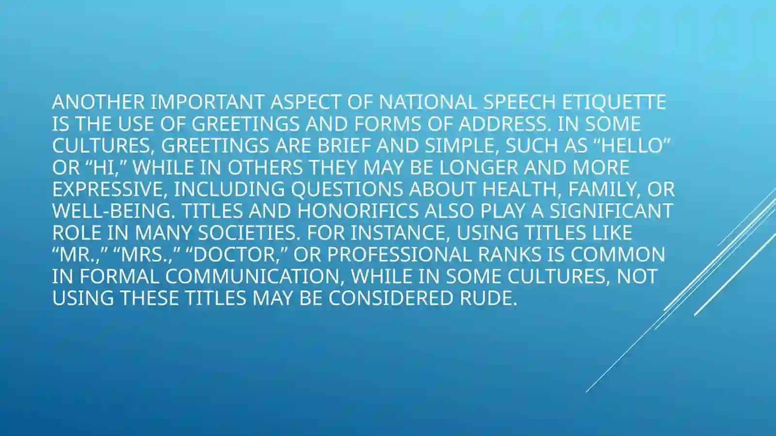 National specifics of speech etiquette 4