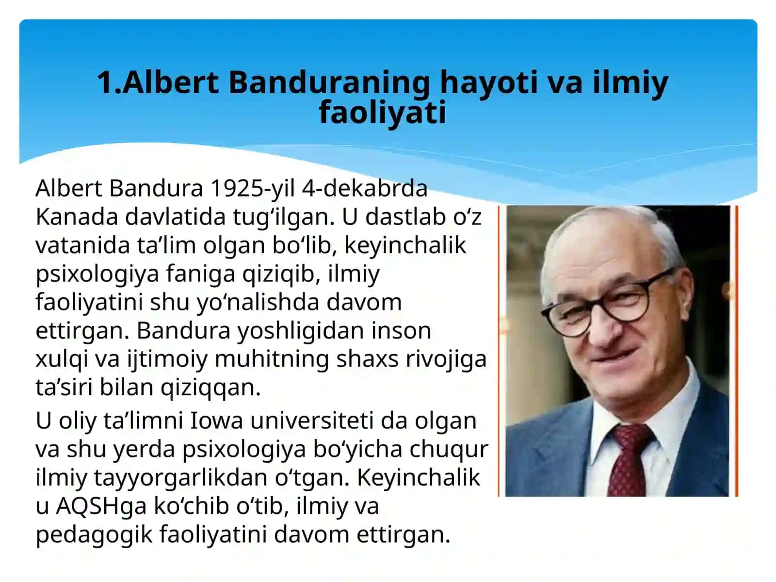 Albert Bandura hayoti va nazariyalari 4