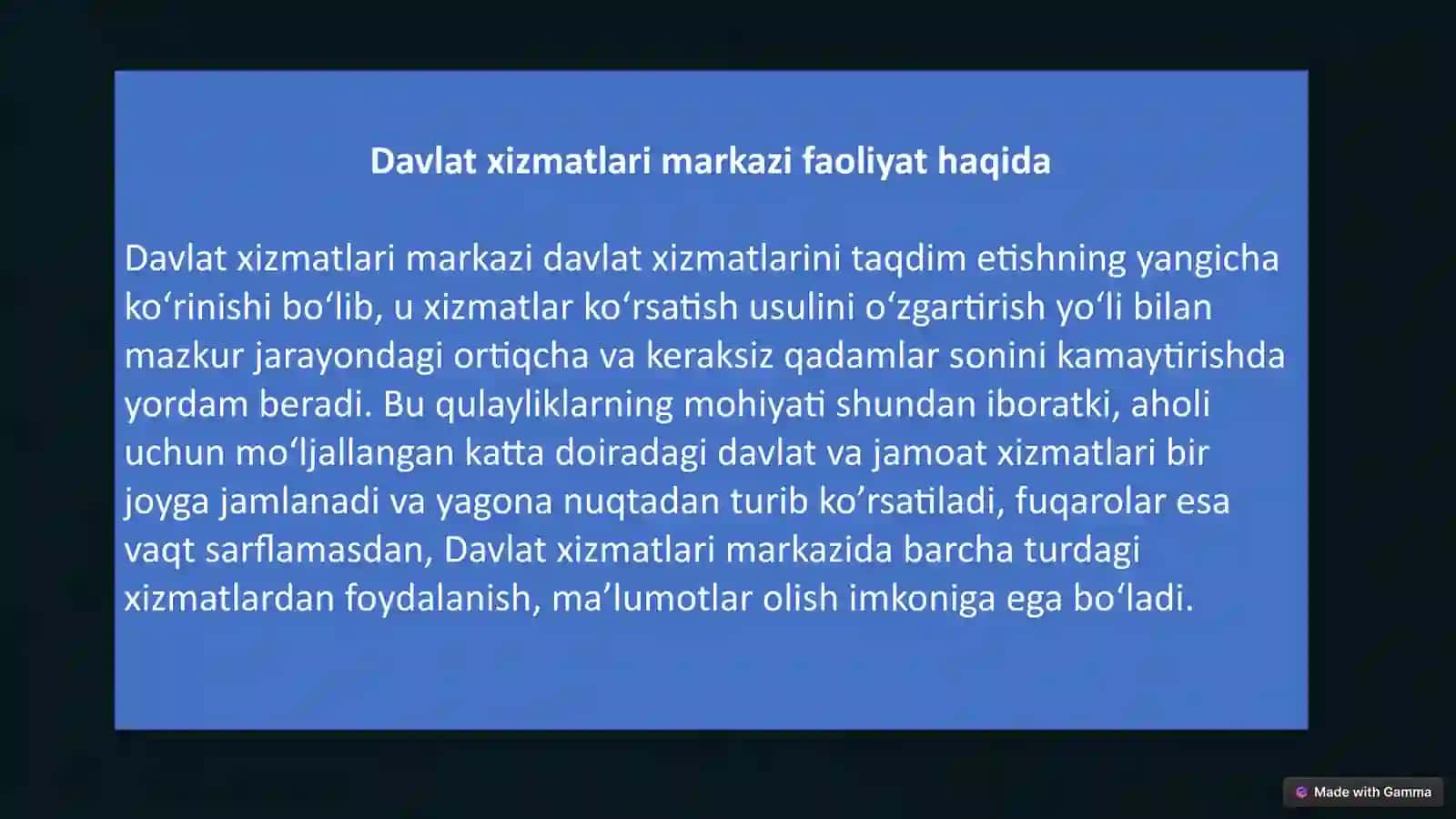 Davlatxizmati 4