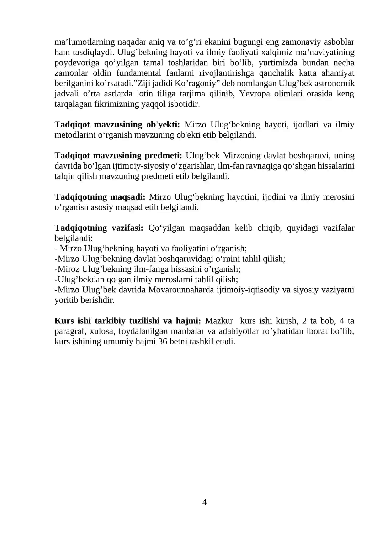 Mirzo Ulug‘bek hayoti va faoliyati 4