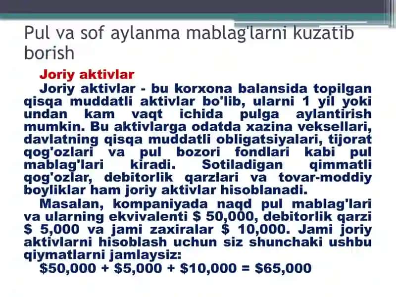 Qisqa muddatli moliyaviy rejalashtirish 4