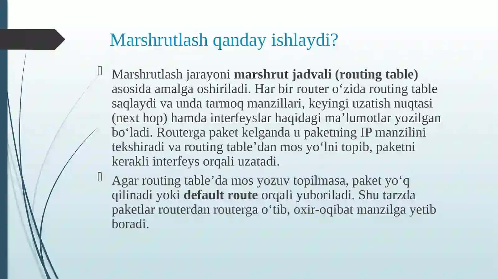 RIP va OSPF marshrutlash protokollari 4