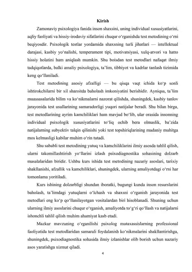 Test metodining yutuq va kamchiliklari 4