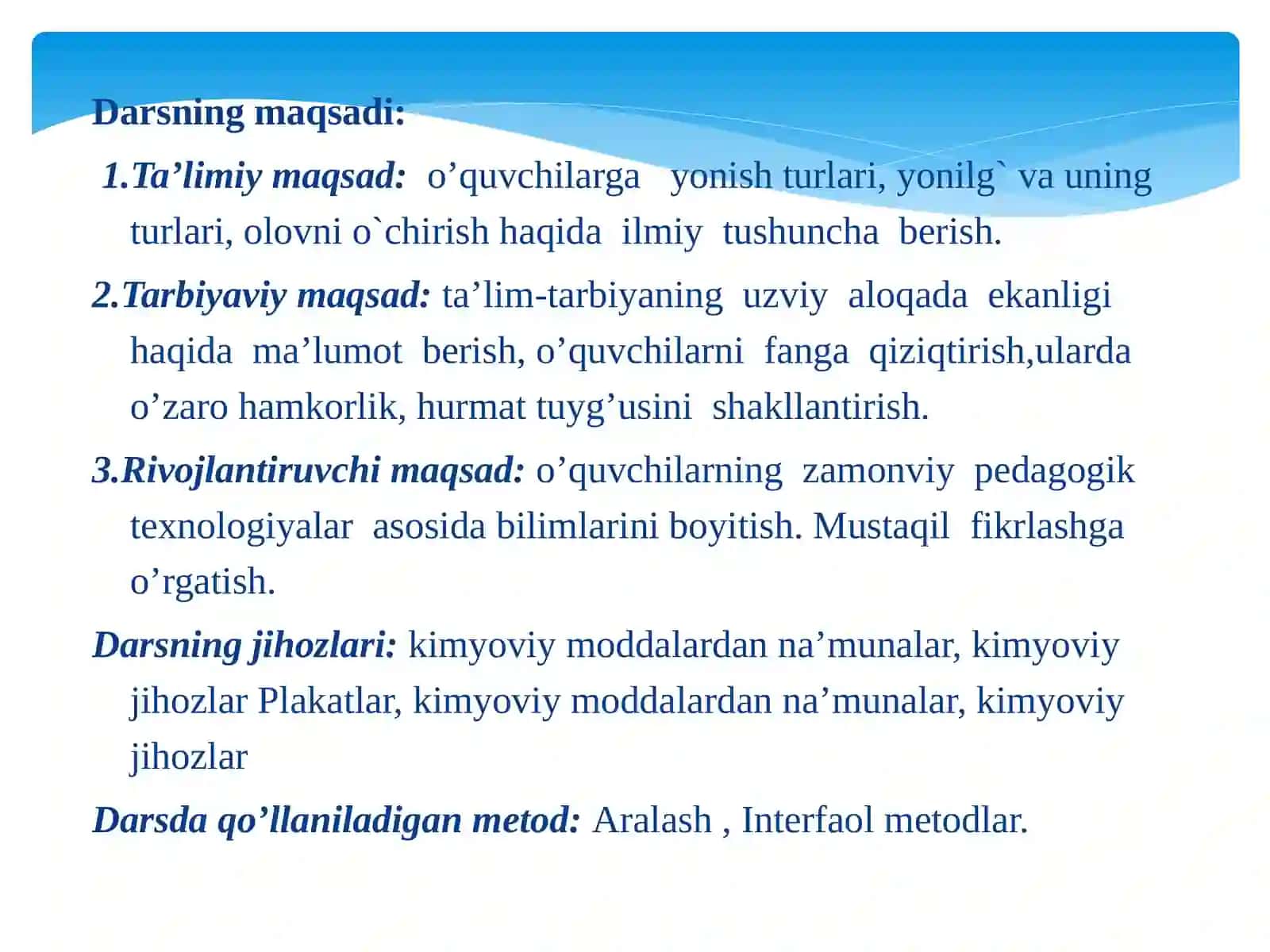 7-sinf Kimyo fanidan Yonish mavzusida ochiq dars taqdimoti 4