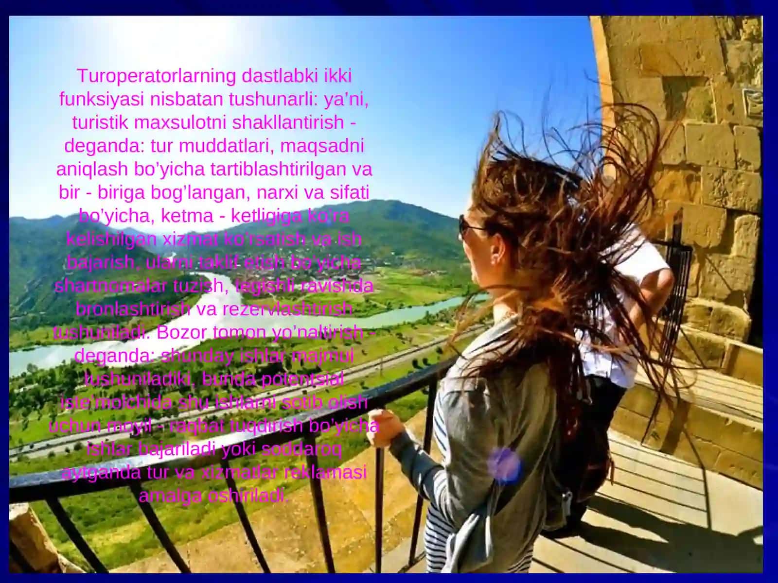 Turizmda turoperatorlik faoliyatini rivojlantirish 4