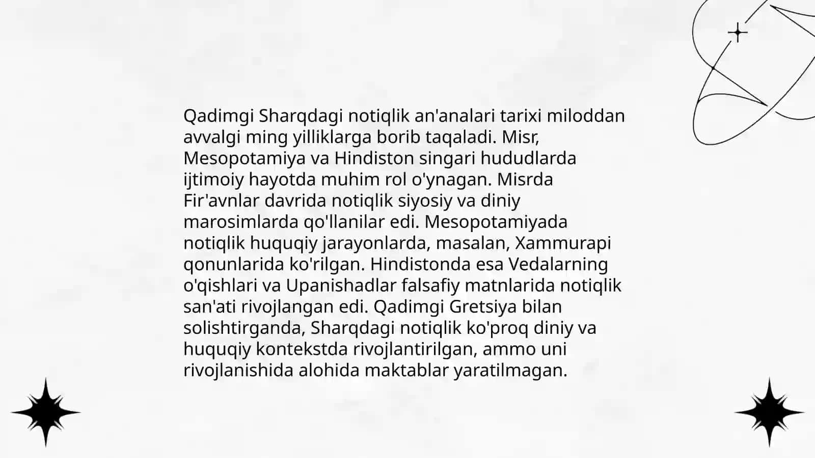 Shаrq madaniyatida notiqlik san’ati tarixi 4