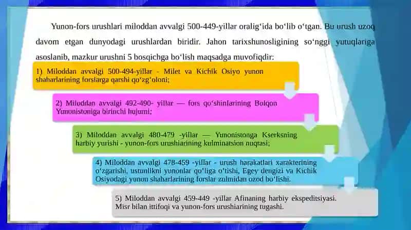Yunon-fors urushlari yakuni va uning oqibatlari 4