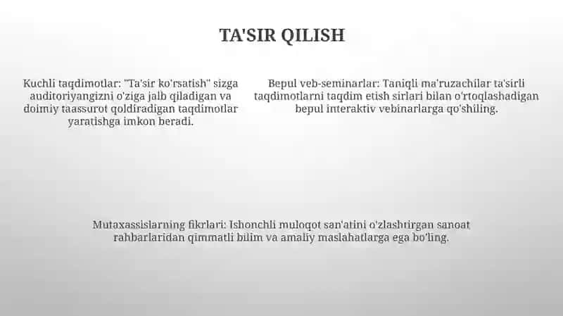 Tekin Taqdimotlar 4