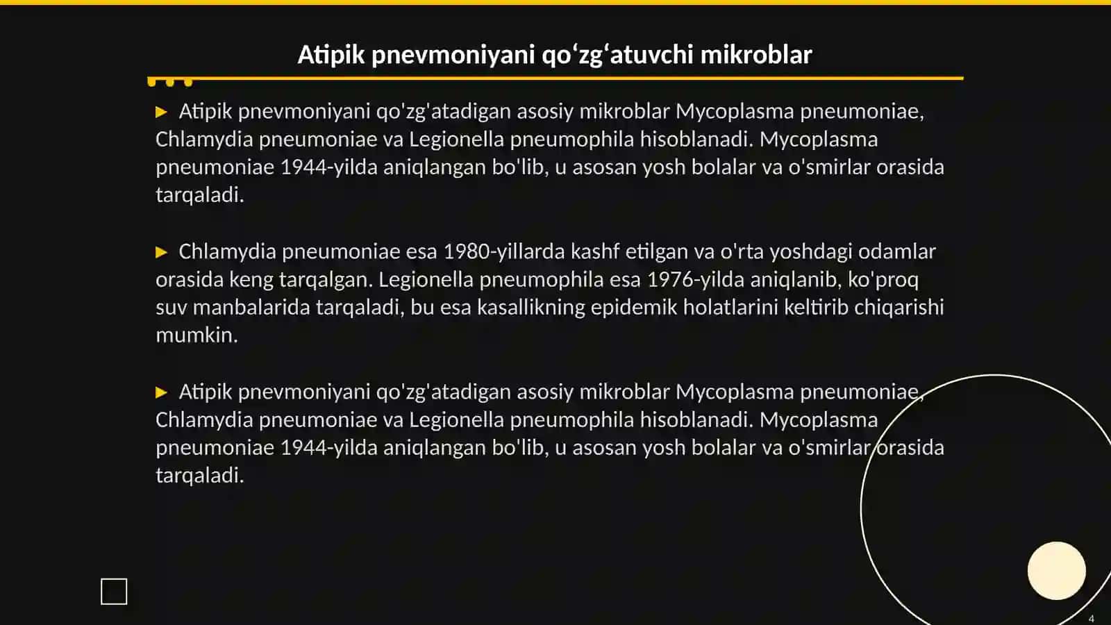 Atipik pnevmoniya qoʻzgʻatuvchilari 4