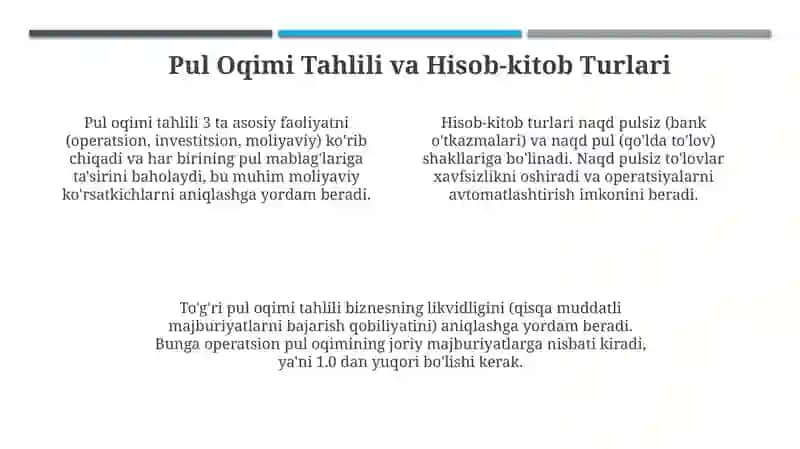 Mablag'lar va Hisob-kitoblar Asoslari 4