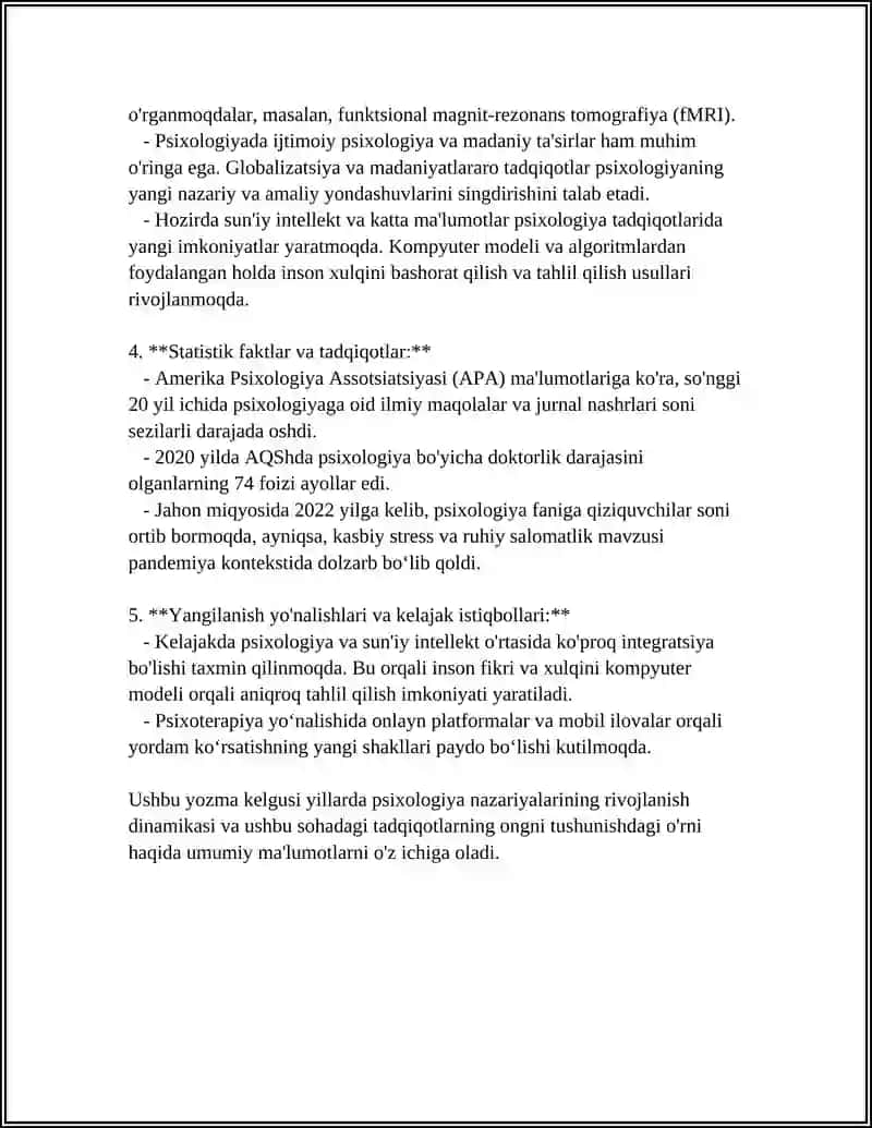 PSIXALOGIYANI RIVOJLANTIRISH 4