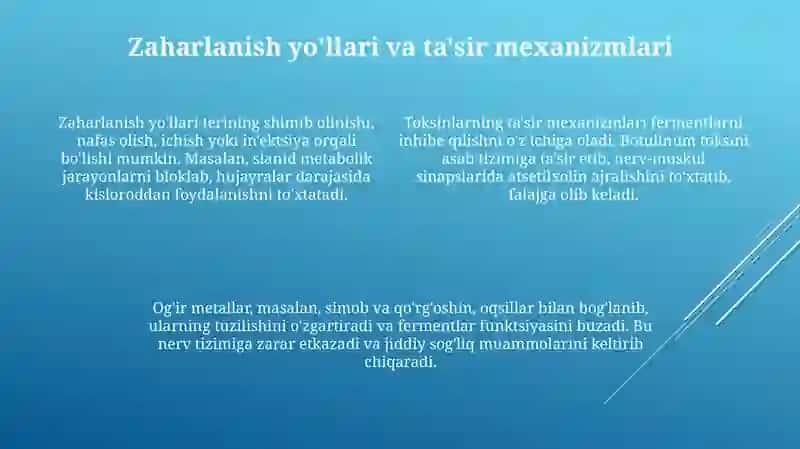 Zaharlar va toksinlar 4