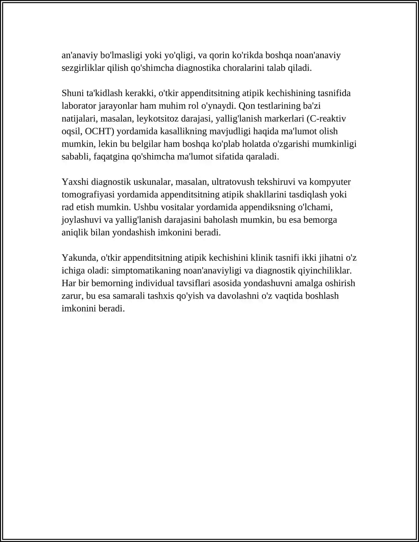 O’TKIR APPENDITSITNING ATIPIK KECHISI 4