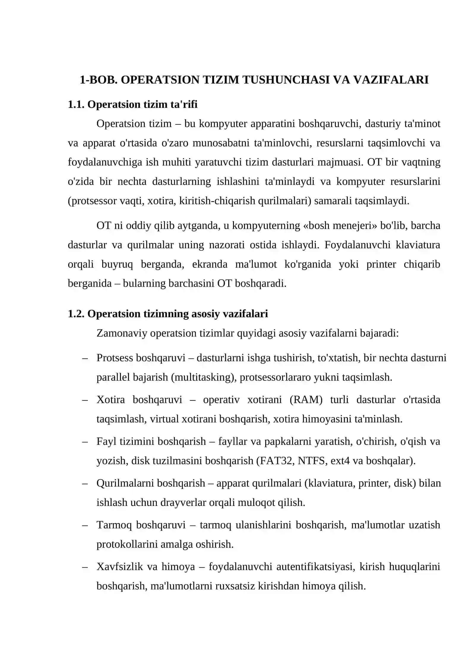 Operatsion Tizimlar Arxitekturasi 4
