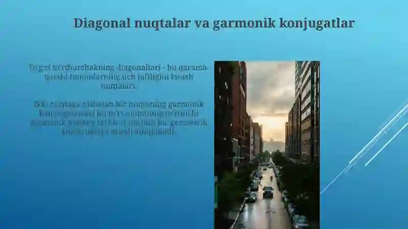 To'liq to'rt uchlikning garmonik xossalari 4