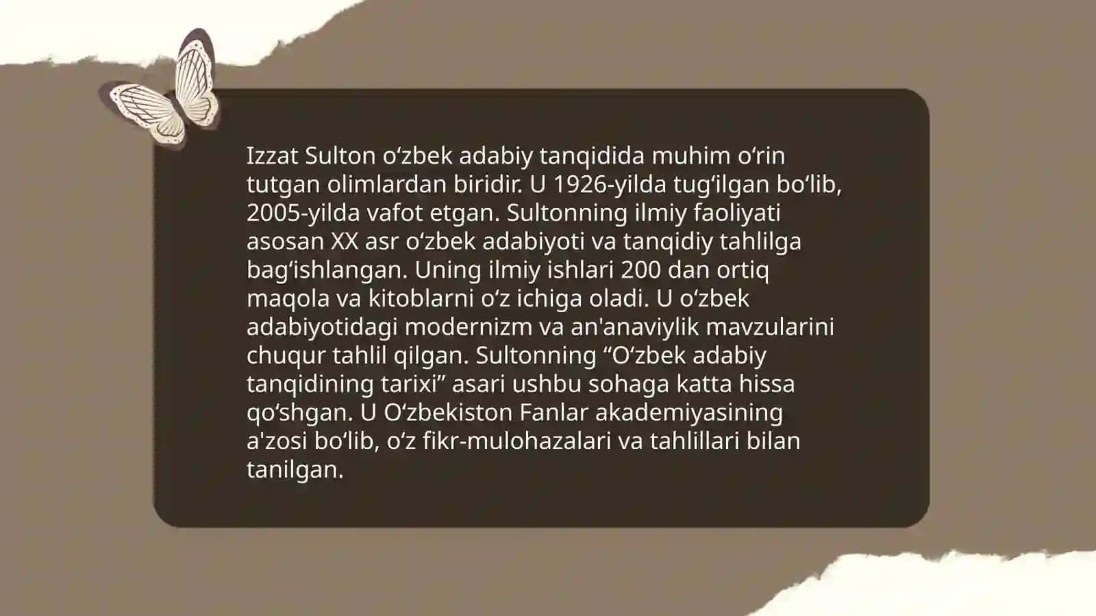 Oybek va Izzat Sulton - Adabiy Tanqid 4