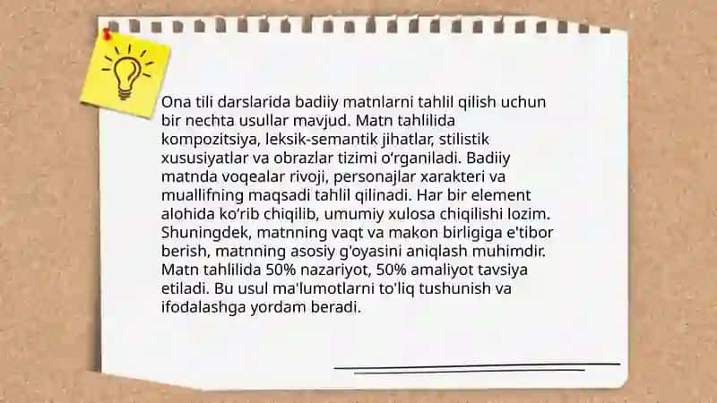 Badiiy Matnlar va Ona Tili 4