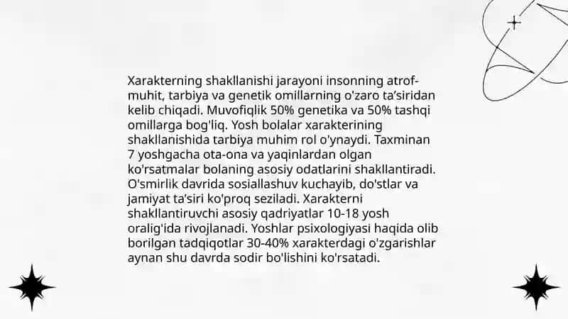 Xarakter va shaxsiyat 4