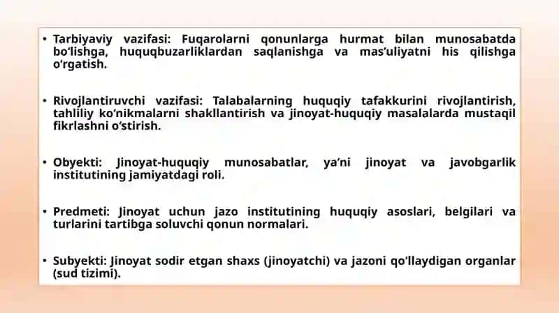 Jinoiy jazo turlari 4