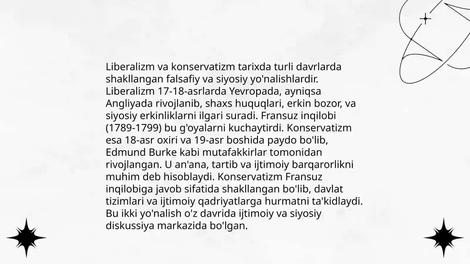 Liberalizm va Konservatizm mafkurasi 4