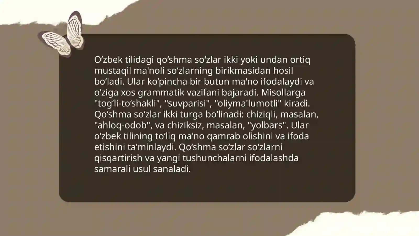 O'zbek leksikasining boyish manbalari. Ichki va tashqi manba 4
